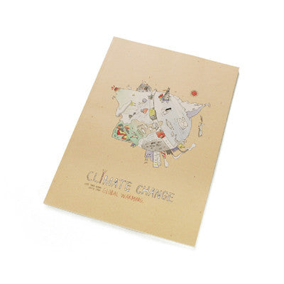Ecology Climate Change Line Notebook - Peach