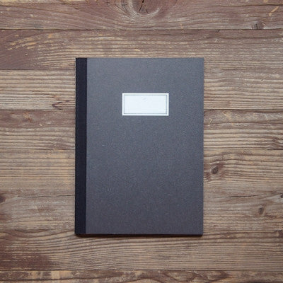 Stitch Notebook Plain - Black - Size M