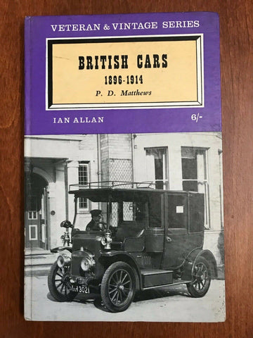 British Cars 1896-1914 [Veteran and Vintage Series, UK, 1963]