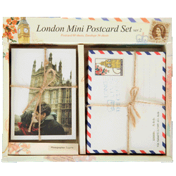 2 for the price of 1 London Mini Postcard Set, 60 mini cards/36 env - VY2771