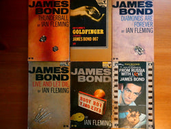 Lot of 6 James Bond classics including Goldfinger - Early 1960's - UK (Bond 05)