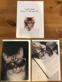 Adorable British cat cards (set of 3) - CC109