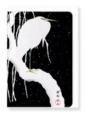 Elegant British greeting cards, egret  (Set of 6) - CC110