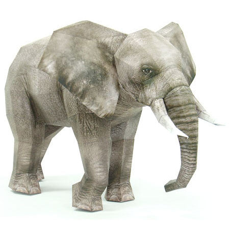 Elephant 3D Paper Toy - (Elefante)